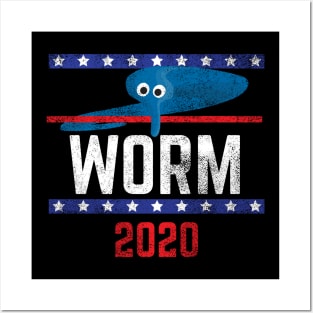 Magic Worm On A String Meme Blue Worm 2020 for President Posters and Art